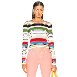 Veronica Beard Palmas Knit Metallic Stripe Sweater Medium